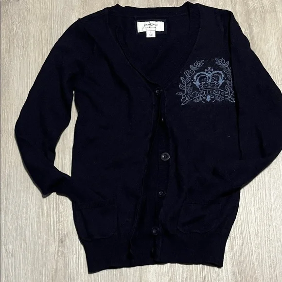 Heritage Black Cardigan with Embroidered Detail - Picture 1 of 3